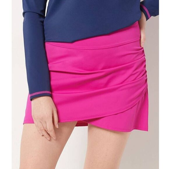 Fuchsia Wrap Swim Skirt - Picture 1 of 2